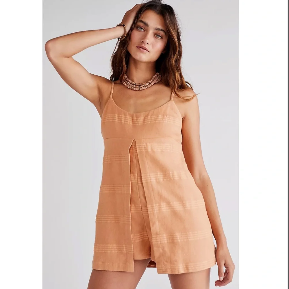 FP Blue Skort Romper with Spaghetti Straps NWOT - Picture 8 of 8